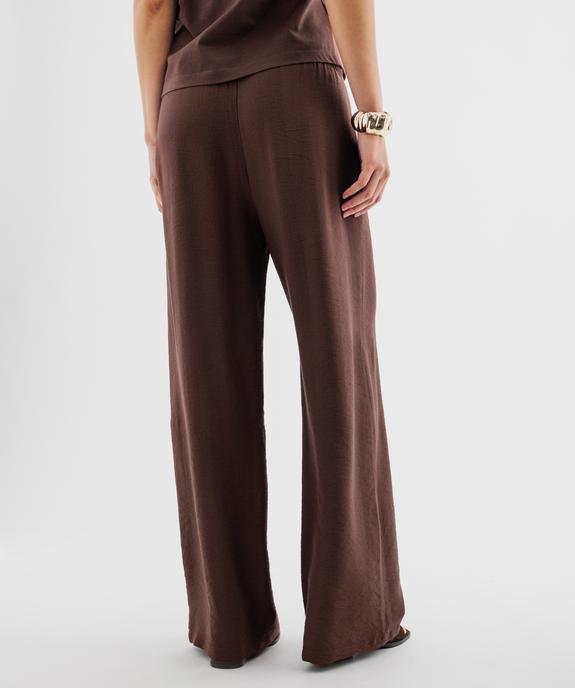Pantalon fluide coupe ample avec taille élastique femme vue3 - GEMO(FEMME PAP) - GEMO