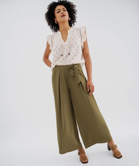 Blouse sans manches avec volants aux emmanchures femme vue4 - GEMO(FEMME PAP) - GEMO
