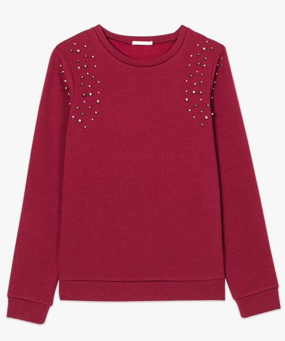 Sweat molletonné à perles vue4 - GEMO(FEMME PAP) - GEMO