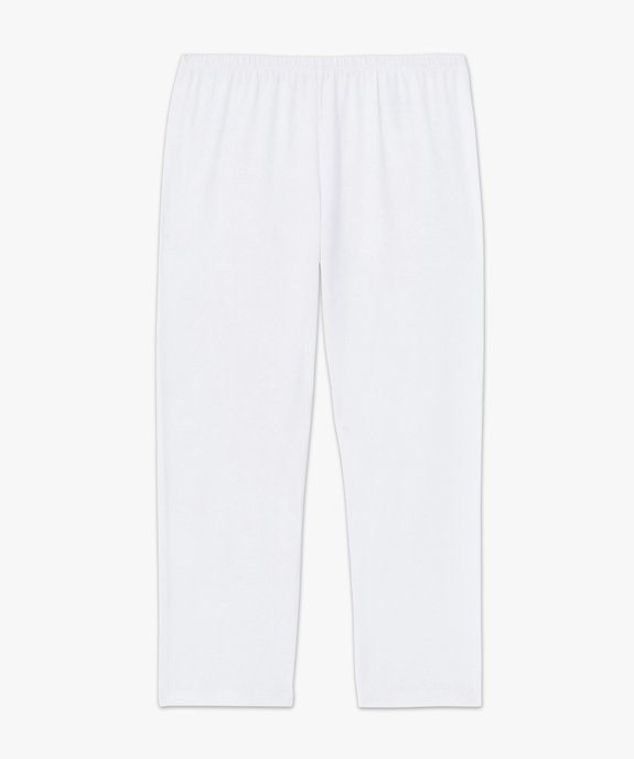 Legging court en coton stretch femme vue4 - GEMO 4G FEMME - GEMO