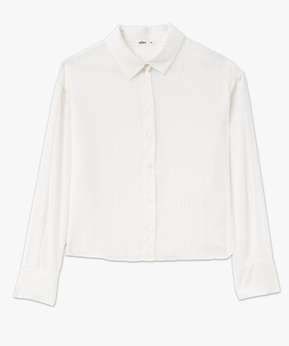 Chemise courte en voile transparent femme vue4 - GEMO(FEMME PAP) - GEMO