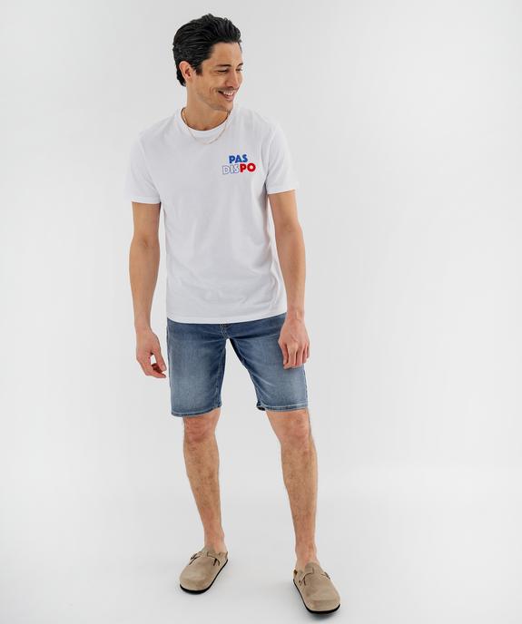 Bermuda en jean stretch coupe Regular homme vue4 - GEMO 4G HOMME - GEMO