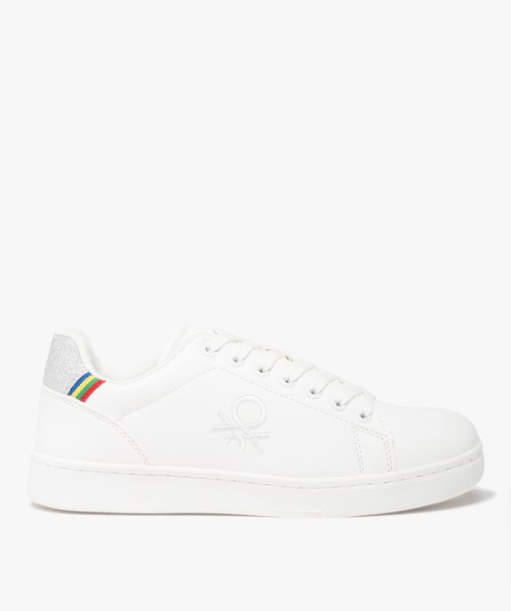 Baskets femme unies à détails pailletés – Benetton vue1 - BENETTON - GEMO