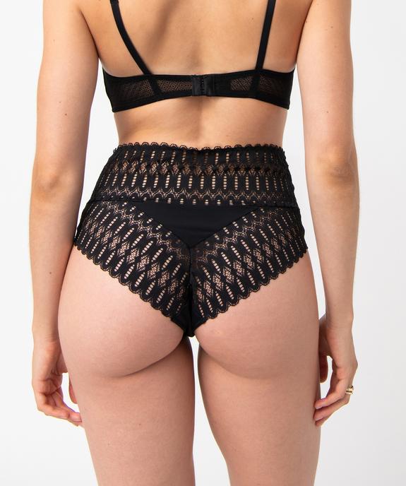 Culotte femme taille haute dentelle et microfibre vue2 - GEMO(HOMWR FEM) - GEMO