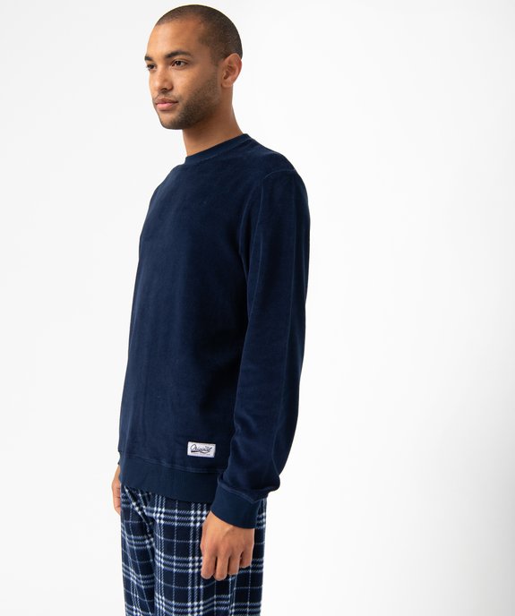 Pyjama homme chaud et douillet avec bas à carreaux vue2 - GEMO(HOMWR HOM) - GEMO
