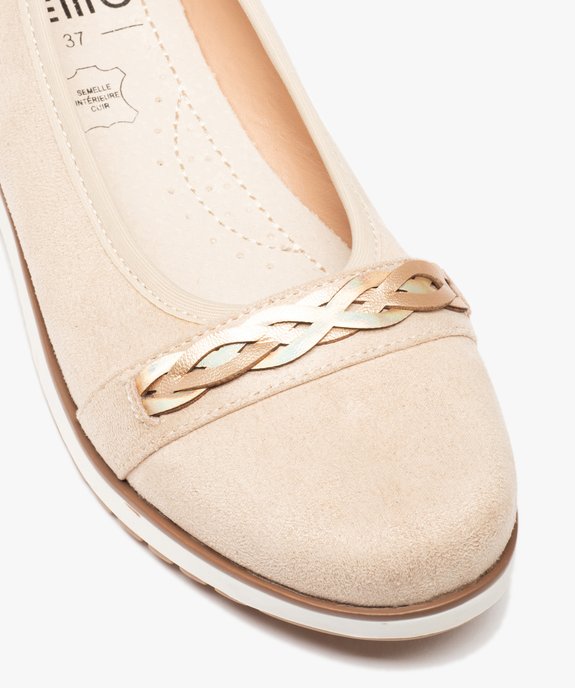 Ballerines femme unies à semelle bicolore vue6 - GEMO 4G FEMME - GEMO