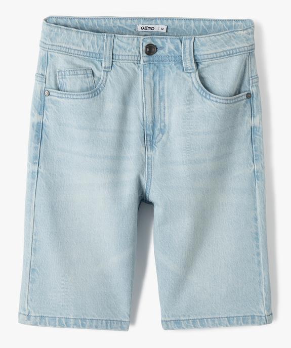 Bermuda garçon en denim stretch vue1 - GEMO (JUNIOR) - GEMO