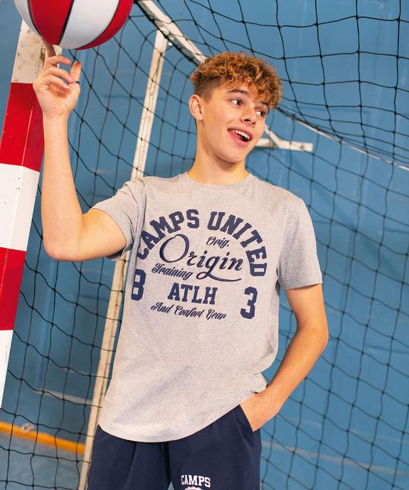 Tee-shirt homme avec inscription XXL - Camps United vue5 - CAMPS UNITED - GEMO