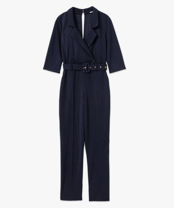 Combinaison pantalon avec col tailleur femme  vue4 - GEMO(FEMME PAP) - GEMO