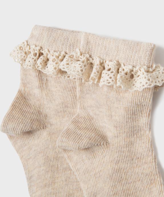 Chaussettes bébé fille à volants (lot de 2) vue2 - GEMO 4G BEBE - GEMO