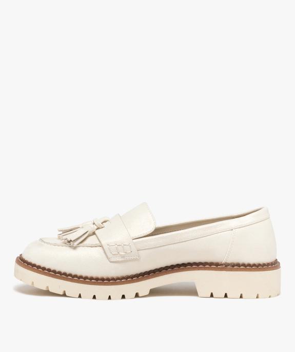 Mocassins irisés à épaisse semelle crantée femme vue3 - GEMO (CASUAL) - GEMO