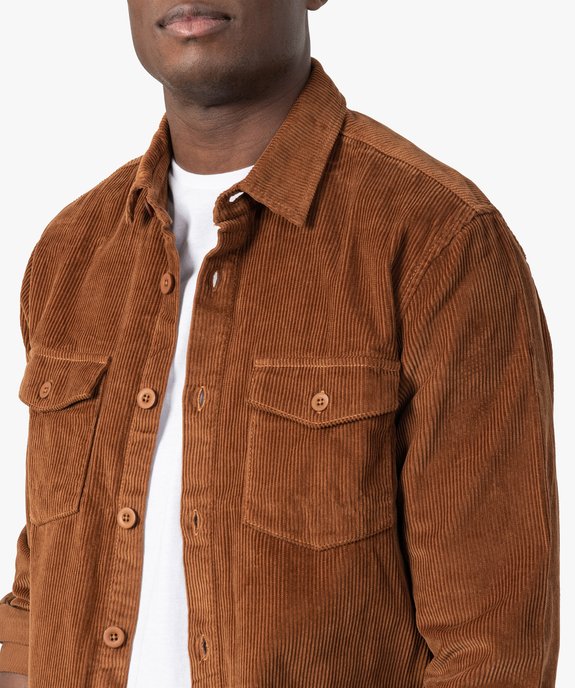 Surchemise homme en velours côtelé  vue2 - GEMO (HOMME) - GEMO