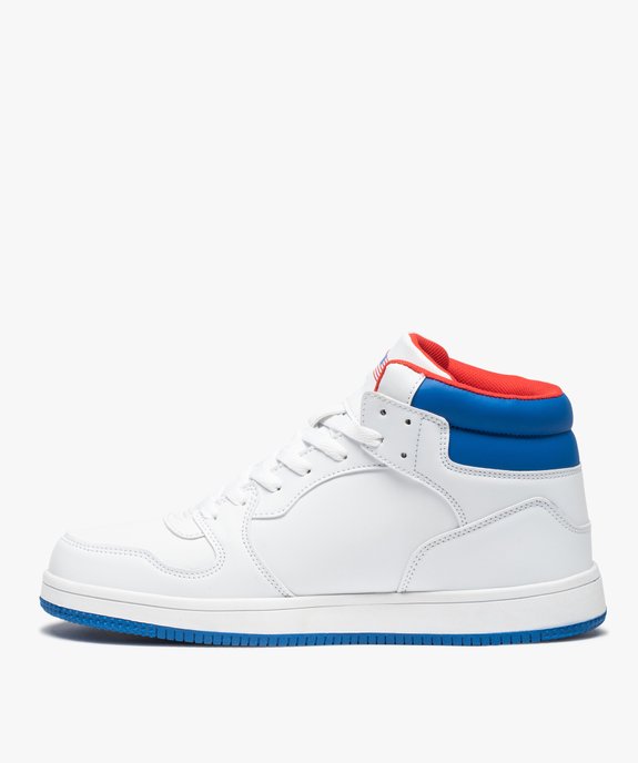 Baskets homme mid-cut bicolores à lacets – Nasa vue3 - NASA - GEMO