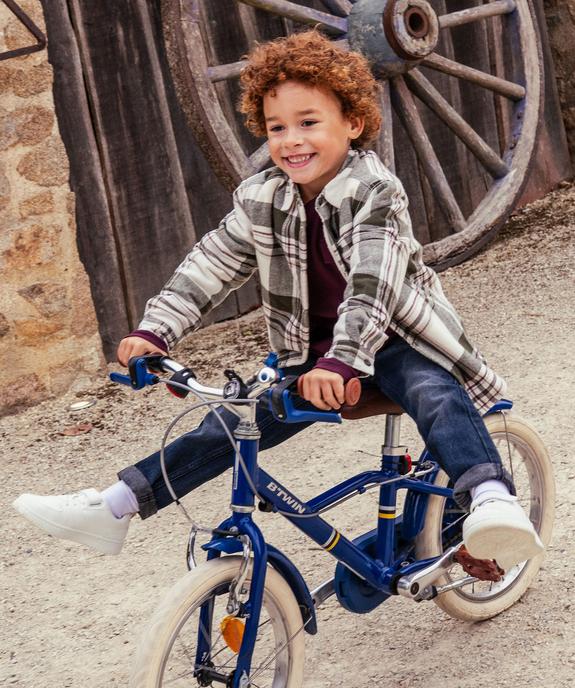 Sur-chemise à carreaux doublure sherpa garçon vue1 - GEMO (ENFANT) - GEMO