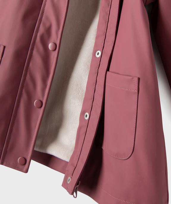 Imperméable chaudement doublé en matière déperlante bébé fille vue3 - GEMO(BEBE DEBT) - GEMO