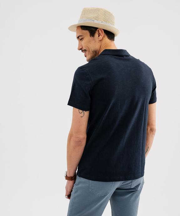 Polo manches courtes à col fantaisie homme vue3 - GEMO 4G HOMME - GEMO