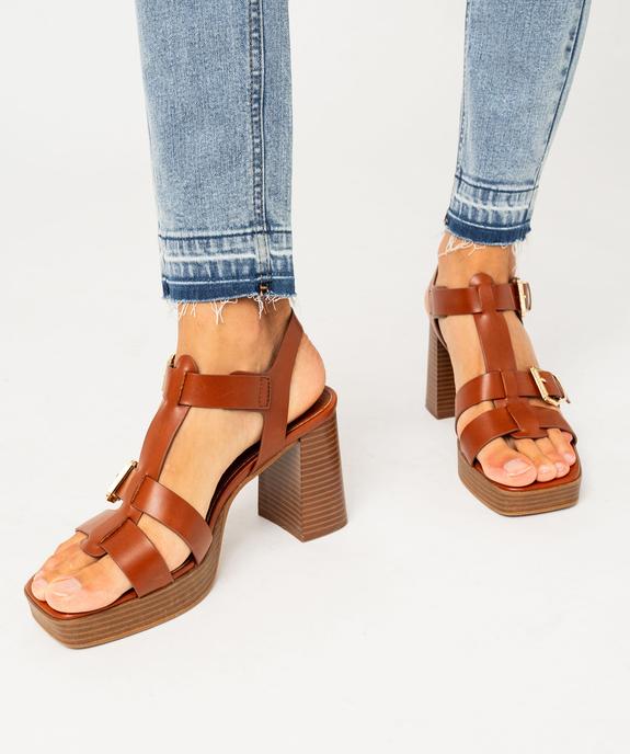 Jean skinny extensible taille normale avec bas sans coutures femme - GEMO 4G FEMME Jean skinny extensible taille normale avec bas sans coutures femme vue5 - GEMO 4G FEMME - GEMO