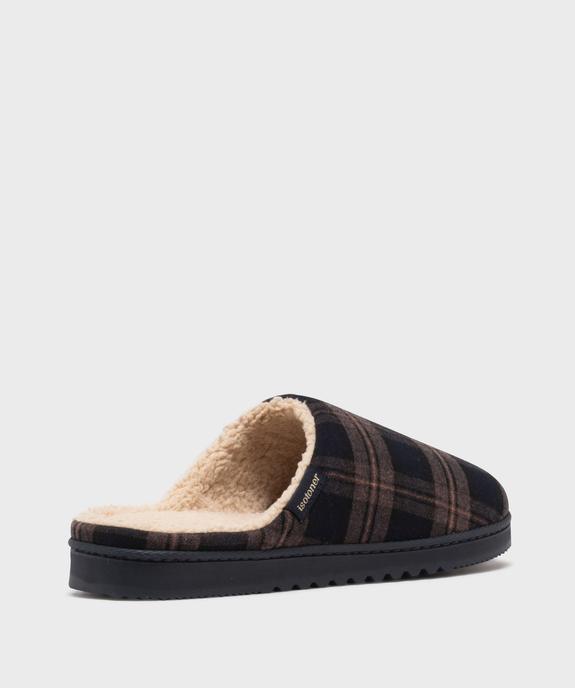 Chaussons mules à motif tartan homme - Isotoner vue4 - ISOTONER - GEMO