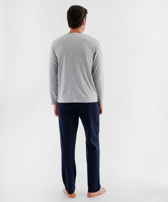 Pyjama à manches longues et pantalon large homme - GEMO 4G HOMME Pyjama à manches longues et pantalon large homme vue7 - GEMO 4G HOMME - GEMO