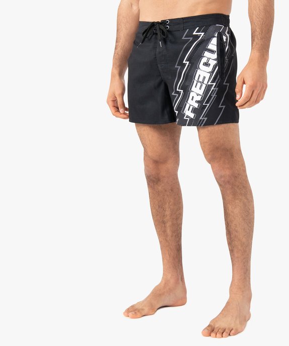 Short de bain homme avec inscription - Freegun vue1 - FREEGUN - GEMO