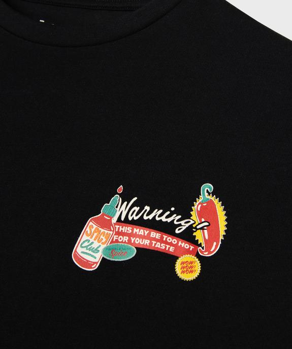 Tee-shirt manches courtes en coton imprimé devant et dos garçon vue2 - GEMO 4G GARCON - GEMO