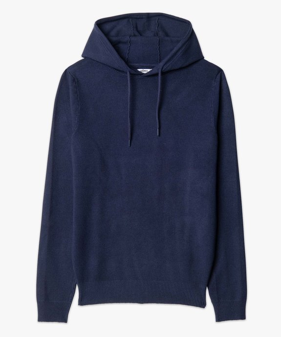 Pull homme à capuche façon sweat vue4 - GEMO (HOMME) - GEMO