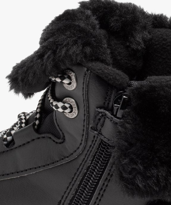 Boots fille unies à col fourré retourné - Kickers vue6 - KICKERS - GEMO