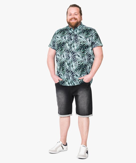 Bermuda en denim à ourlets vue5 - GEMO (G TAILLE) - GEMO