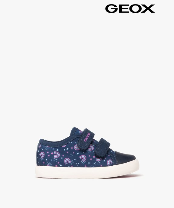 Baskets bébé fille en toile avec double scratch et à motifs - Geox vue1 - GEOX - GEMO