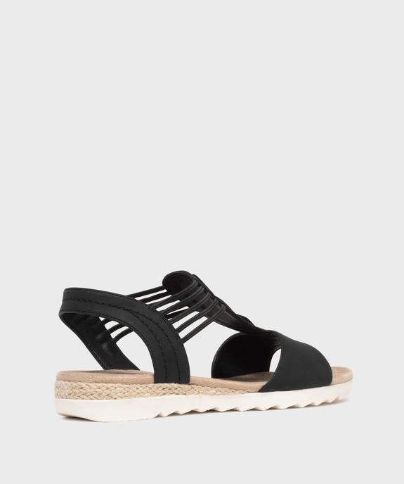 Sandales à petit talon compensé et brides élastiques femme - Emilia Rosa vue10 - EMILIA ROSA - GEMO