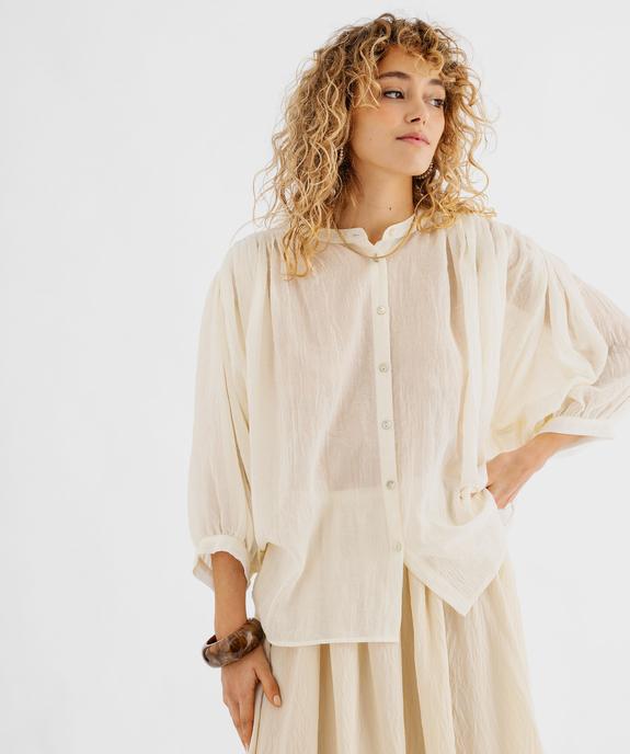 Blouse à manches longues coupe oversize femme  vue2 - GEMO(FEMME PAP) - GEMO