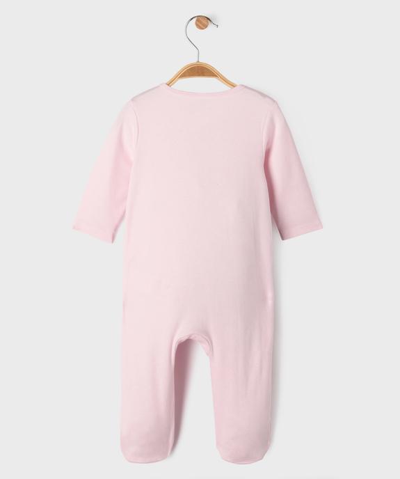 Pyjama à ouverture devant en jersey de coton bébé vue3 - GEMO 4G BEBE - GEMO