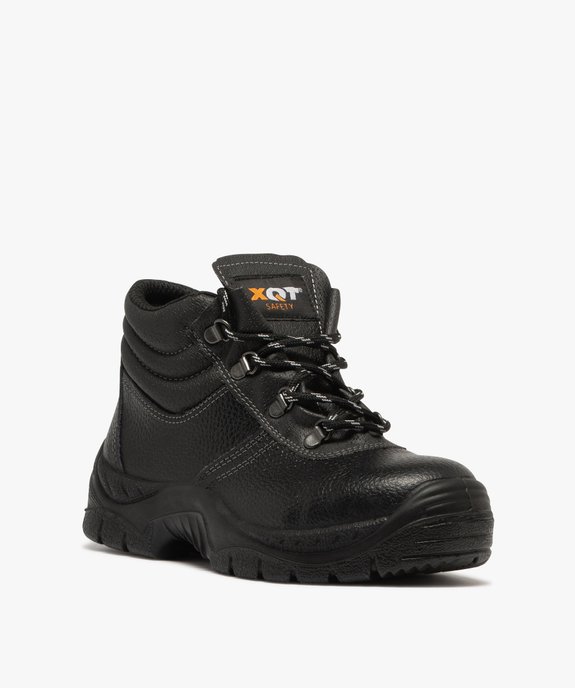 Chaussures de sécurité femme mid-cut dessus en cuir grainé et à lacets vue2 - GEMO (EQUIPT) - GEMO