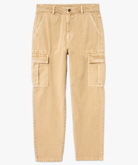 Pantalon cargo en coton homme vue4 - GEMO (HOMME) - GEMO