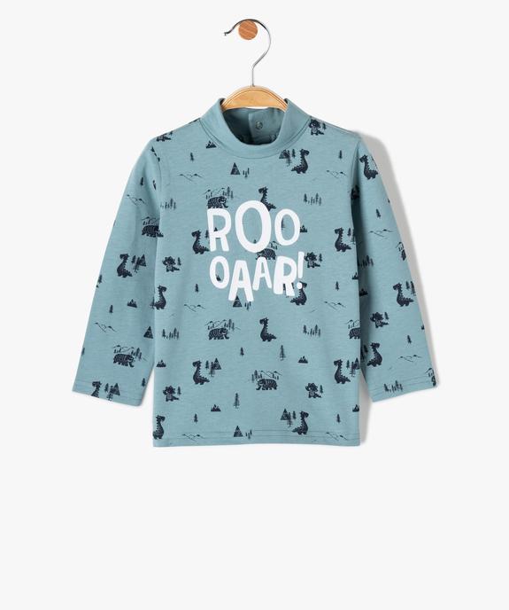 Tee-shirt bébé garçon à manches longues et col roulé vue1 - GEMO 4G BEBE - GEMO