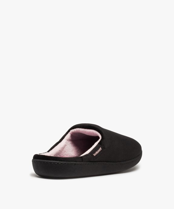 Chaussons femme mules unies en velours - Isotoner vue4 - ISOTONER - GEMO