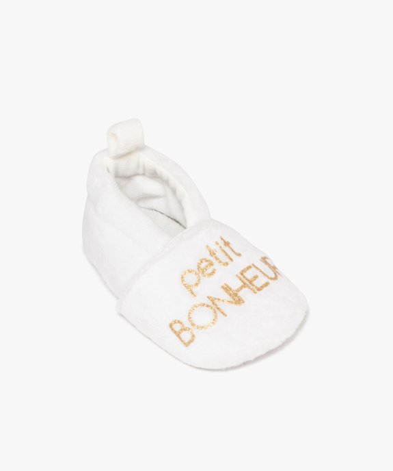 Chaussons de naissance à message pailleté bébé vue5 - LITTLE LOVE GEMO FOR GOOD - GEMO
