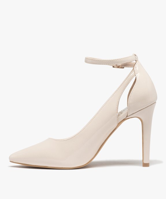 Escarpins femme vernis à talon aiguille et bout pointu vue3 - GEMO(URBAIN) - GEMO