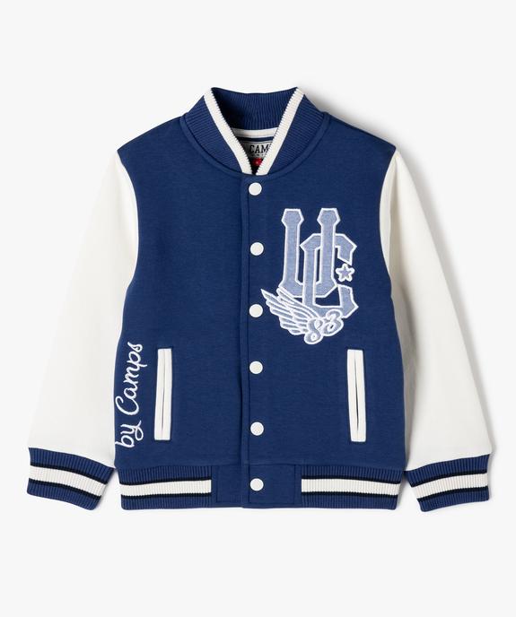 Sweat pressionné en molleton épais façon veste garçon - Camps United vue1 - CAMPS - GEMO