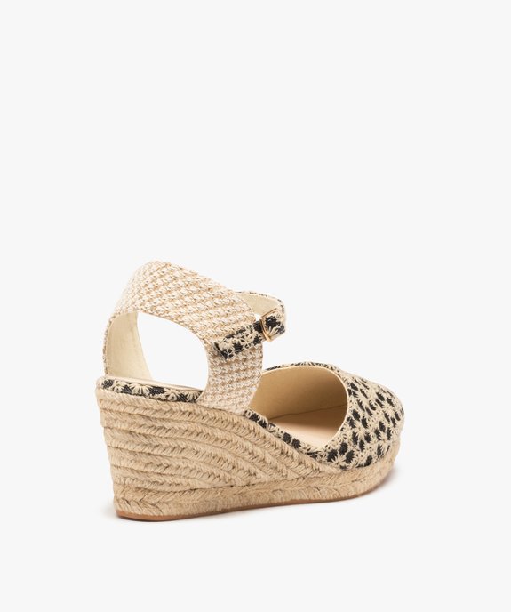 Sandales femme à talon compensé et bout fermé vue4 - GEMO(URBAIN) - GEMO