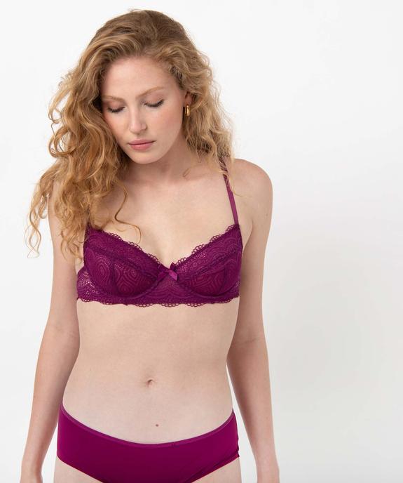 Soutien-gorge à armatures forme corbeille en dentelle vue1 - GEMO(HOMWR FEM) - GEMO
