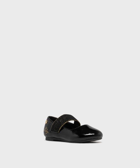 Ballerines vernies à large bride pailletée fille - LuluCastagnette vue2 - LULU CASTAGNETT - GEMO
