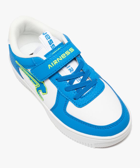 Baskets garçon bicolores à lacets et scratch – Airness vue5 - AIRNESS - GEMO
