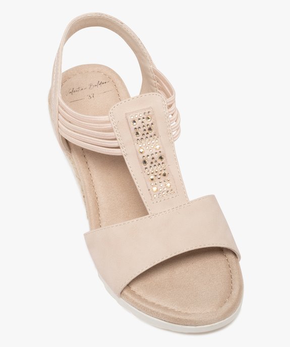 Sandales à petit talon compensé et brides élastiques femme vue5 - VALENTINA BALDA - GEMO