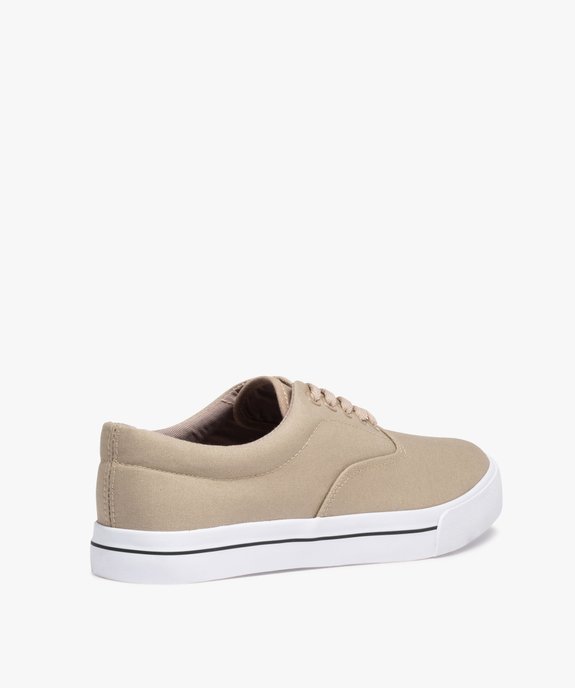 Baskets homme en toile style retro tennis vue4 - GEMO 4G HOMME - GEMO