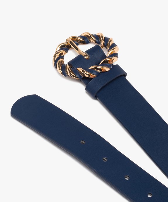 Ceinture femme avec boucle ronde torsadée décorative vue2 - GEMO (ACCESS) - GEMO