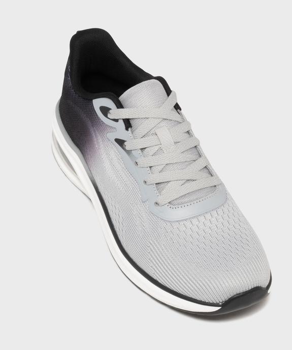 Baskets en toile bicolores avec semelle à bulle d’air homme - 5 Miles vue5 - 5 MILES - GEMO