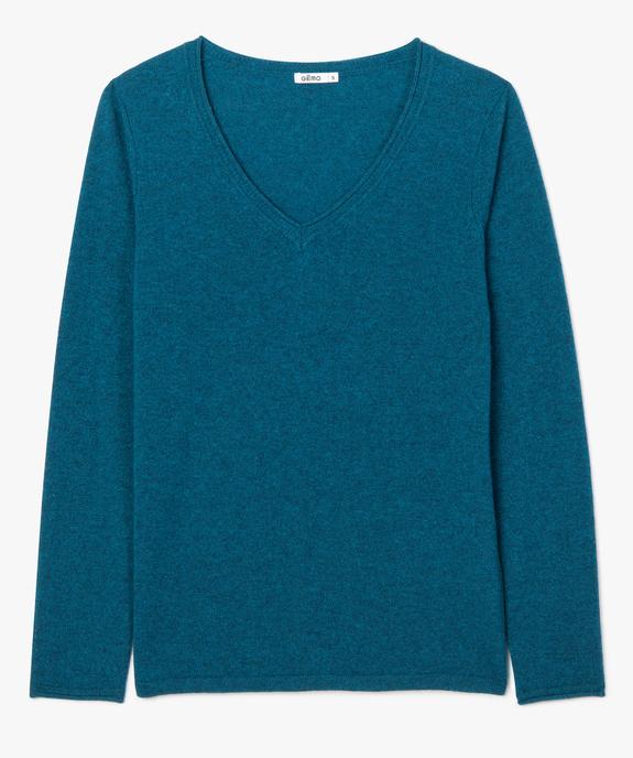 Pull femme en cachemire à col V vue4 - GEMO(FEMME PAP) - GEMO