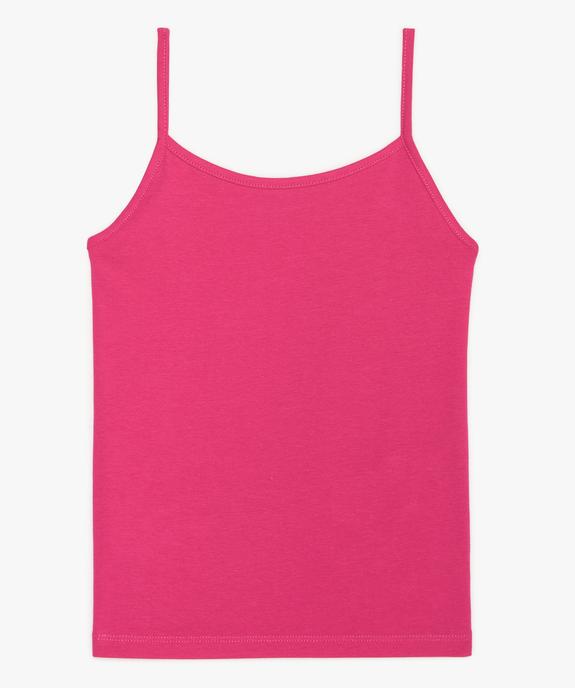 Débardeur fille à fines bretelles en coton bio vue1 - GEMO 4G FILLE - GEMO
