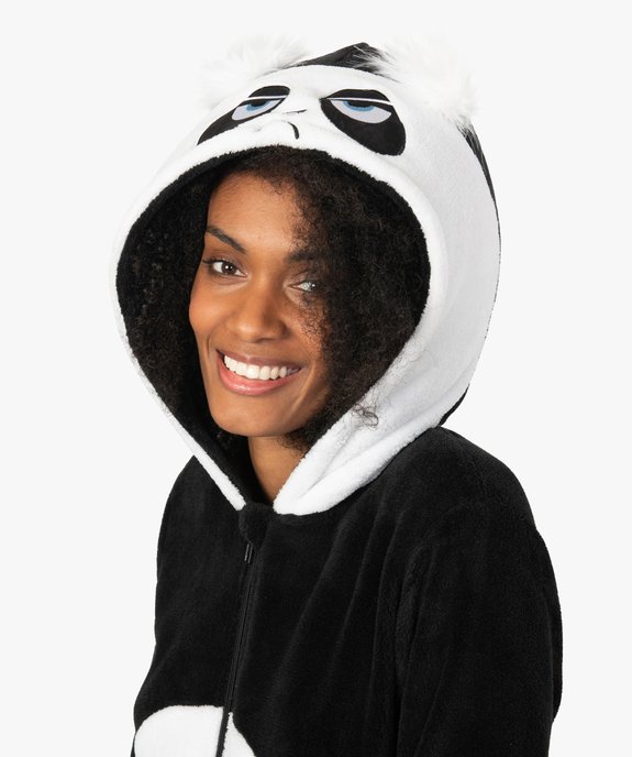 Combinaison pyjama femme avec motif panda en relief GEMO